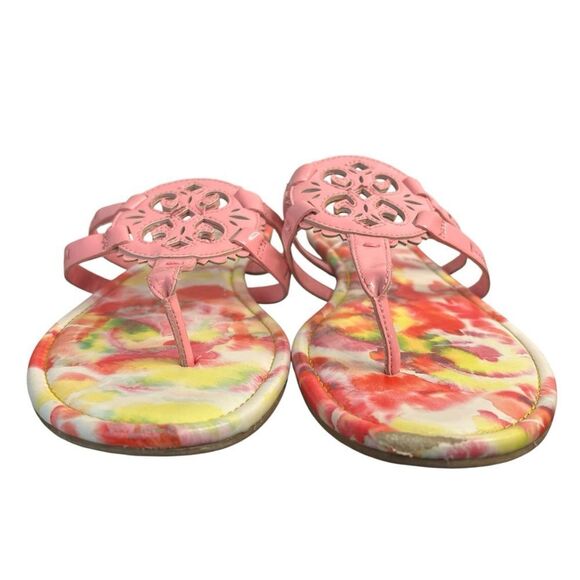 Circus by Sam Edelman Clara Flip Flop Sandals Womens 11M Pink Patent Flat Shoes - Picture 2 of 7